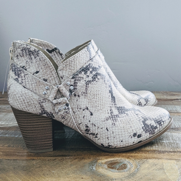 fergalicious snakeskin booties